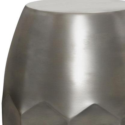 20" Silver Metal Round End Table