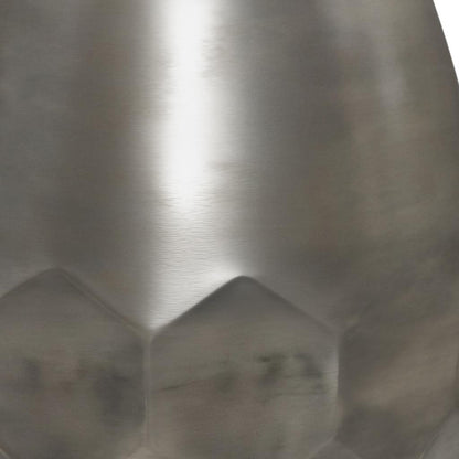 20" Silver Metal Round End Table