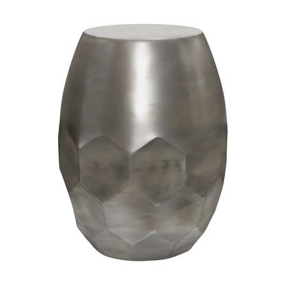 20" Silver Metal Round End Table