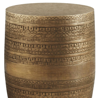 20" Gold Metal Round End Table
