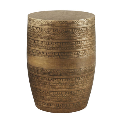 20" Gold Metal Round End Table