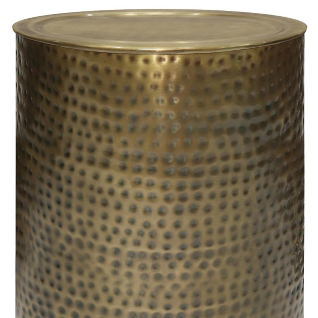 21" Gold Metal Round End Table