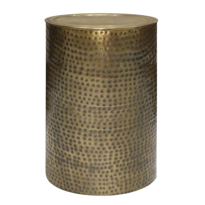 21" Gold Metal Round End Table