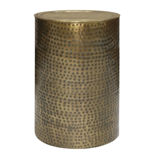 21" Gold Metal Round End Table