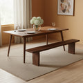 105" Brown Solid Wood Solid Wood Live Edge Dining Bench