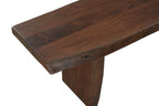 105" Brown Solid Wood Solid Wood Live Edge Dining Bench