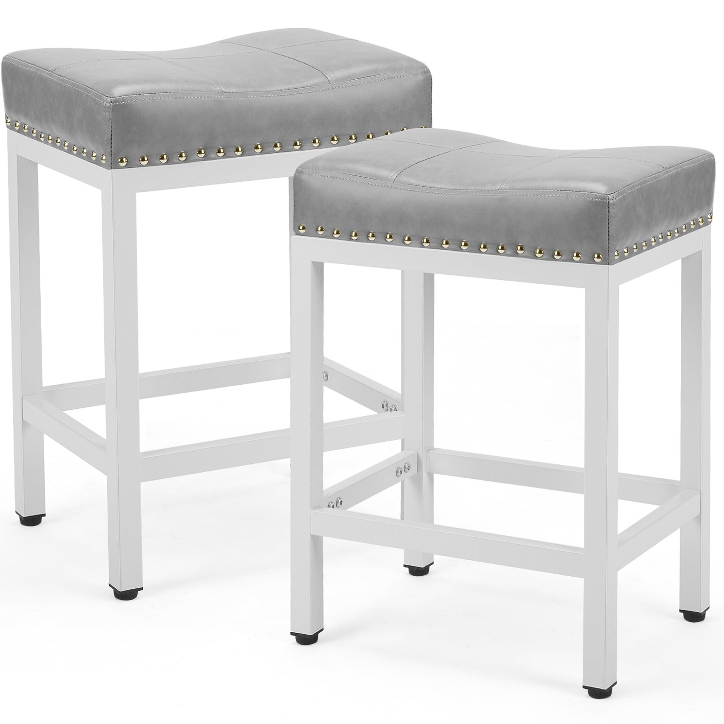 Set of Two 18" Black Tufted Club Chair