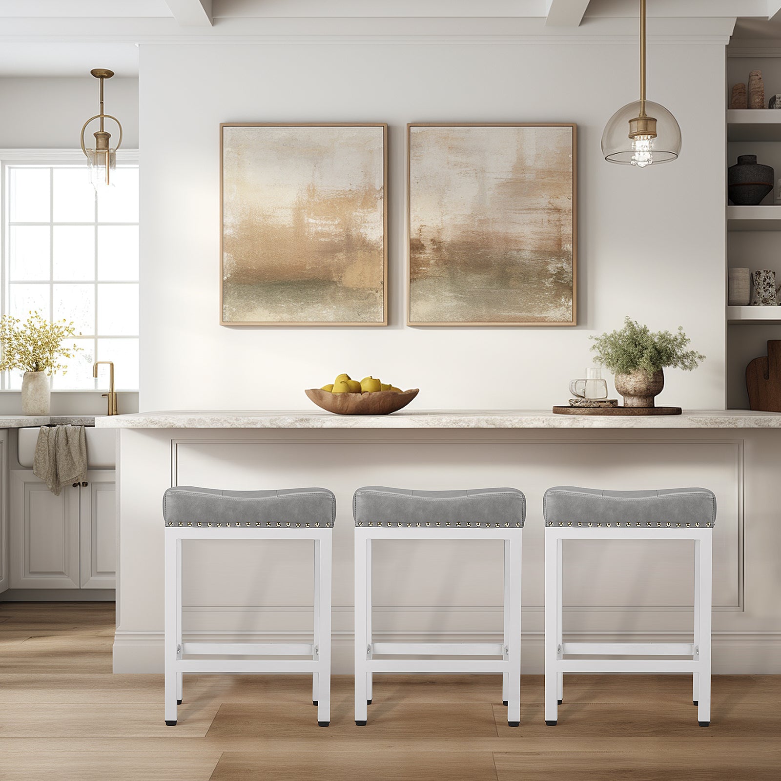 Set of Two 18" Black Tufted Club Chair