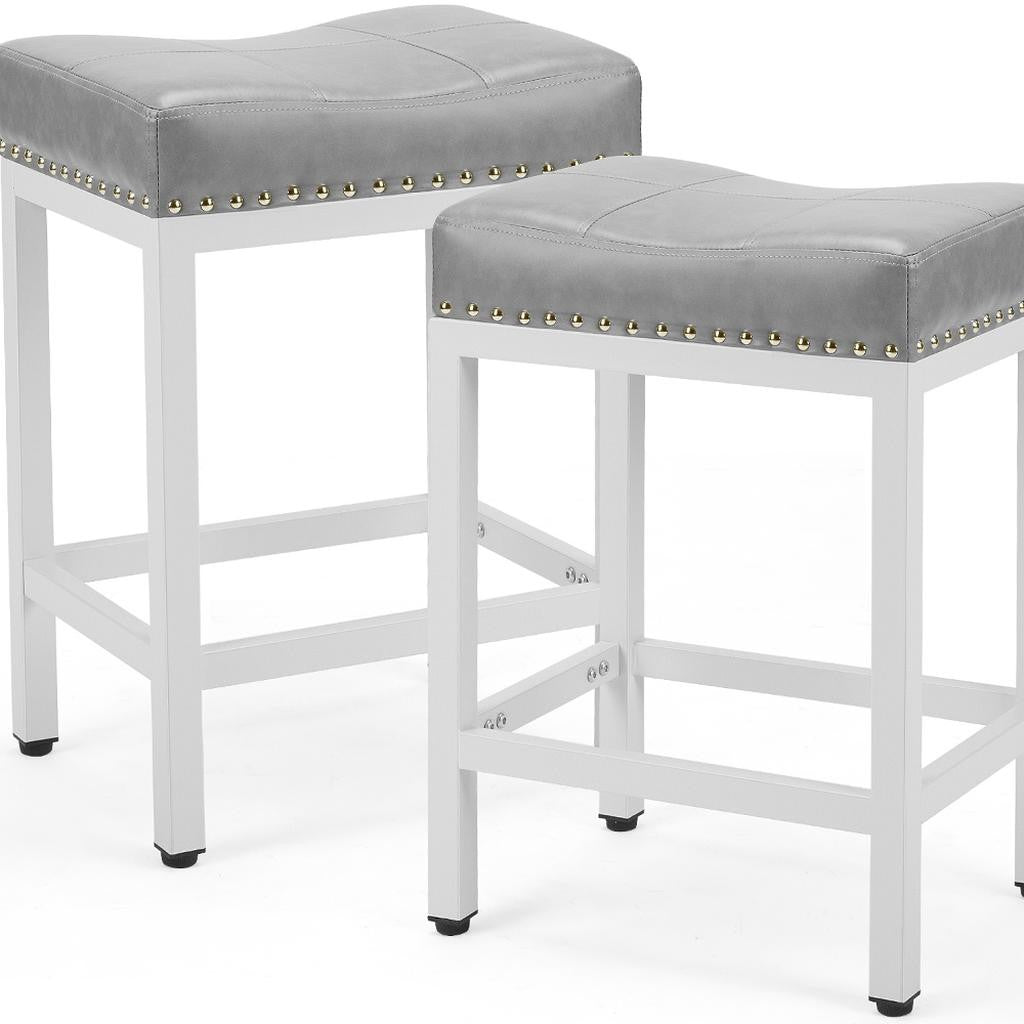 Set of Two 18" Black Tufted Club Chair