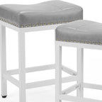 Set of Two 18" Black Tufted Club Chair