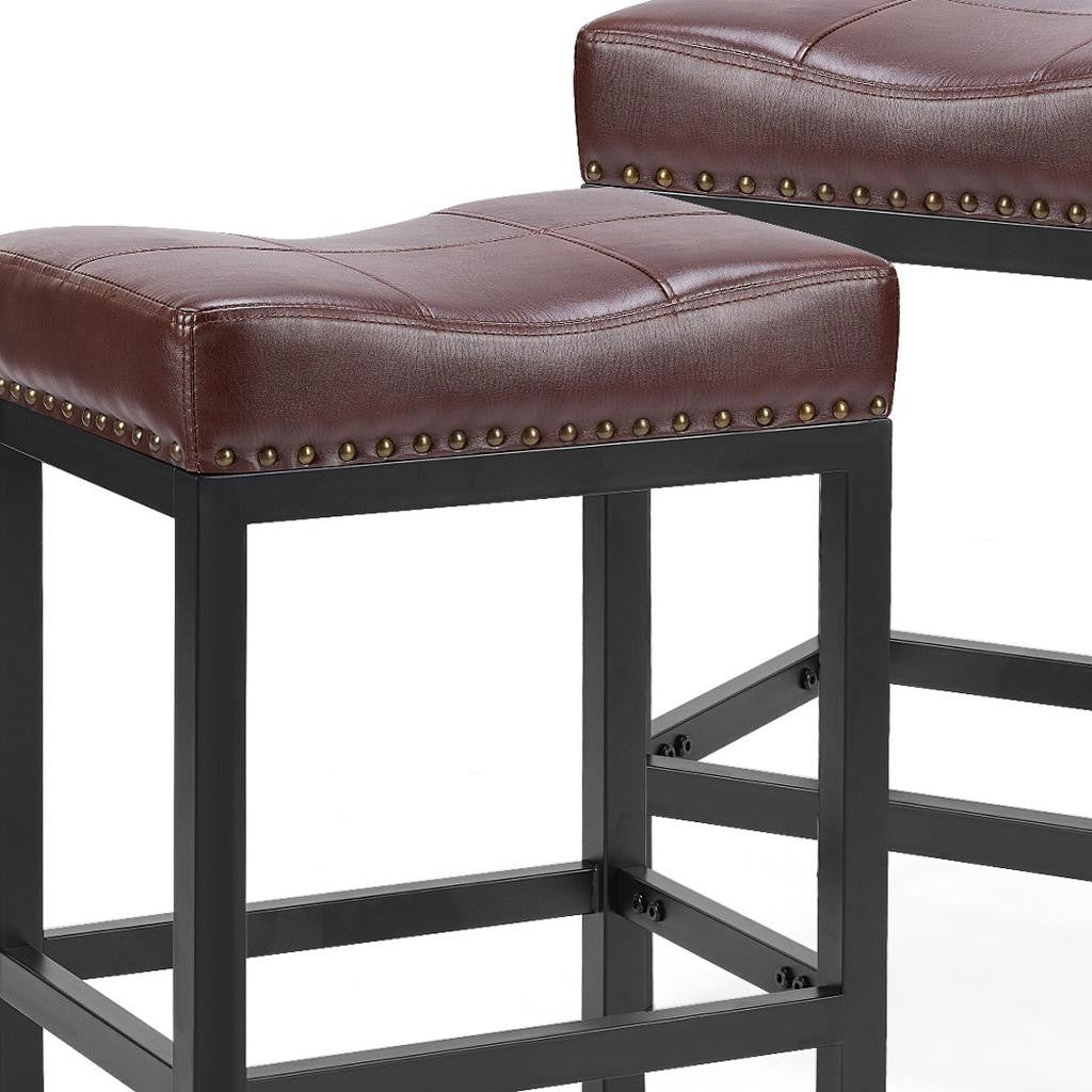 Set of Two 18" Black Tufted Club Chair