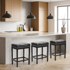 Set of Two 18" Black Tufted Club Chair