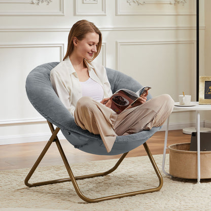 26" Brown Tufted Lounge Chair