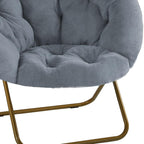 26" Brown Tufted Lounge Chair