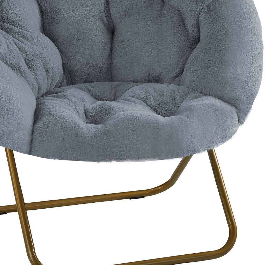 26" Brown Tufted Lounge Chair