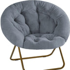 26" Brown Tufted Lounge Chair