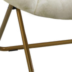 26" Brown Tufted Lounge Chair