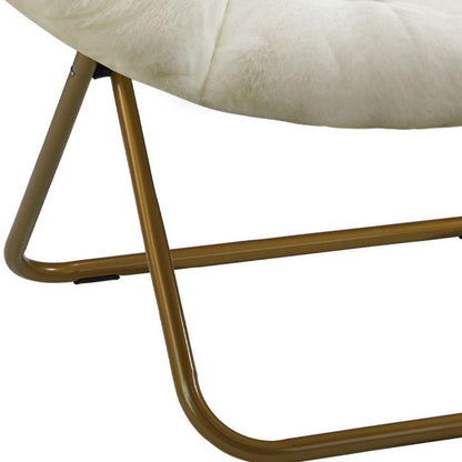 26" Brown Tufted Lounge Chair