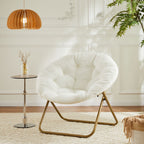 26" Brown Tufted Lounge Chair