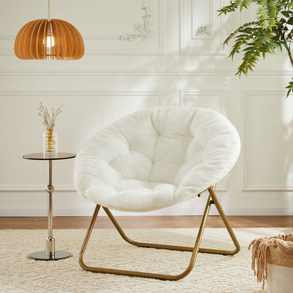 26" Brown Tufted Lounge Chair