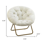 26" Brown Tufted Lounge Chair
