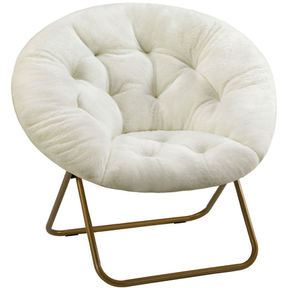 26" Brown Tufted Lounge Chair