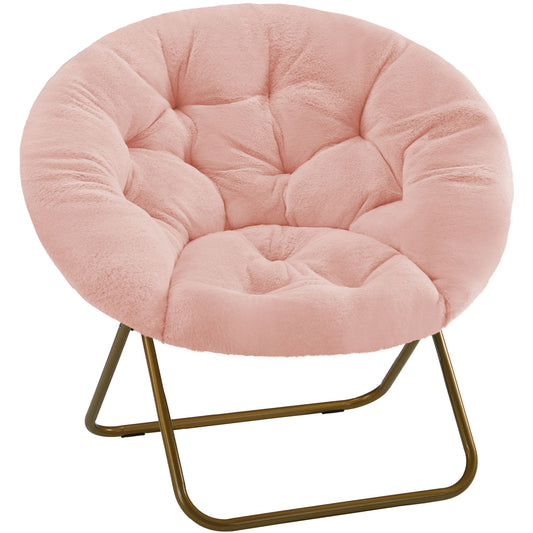 26" Brown Tufted Lounge Chair