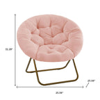 26" Brown Tufted Lounge Chair