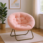 26" Brown Tufted Lounge Chair