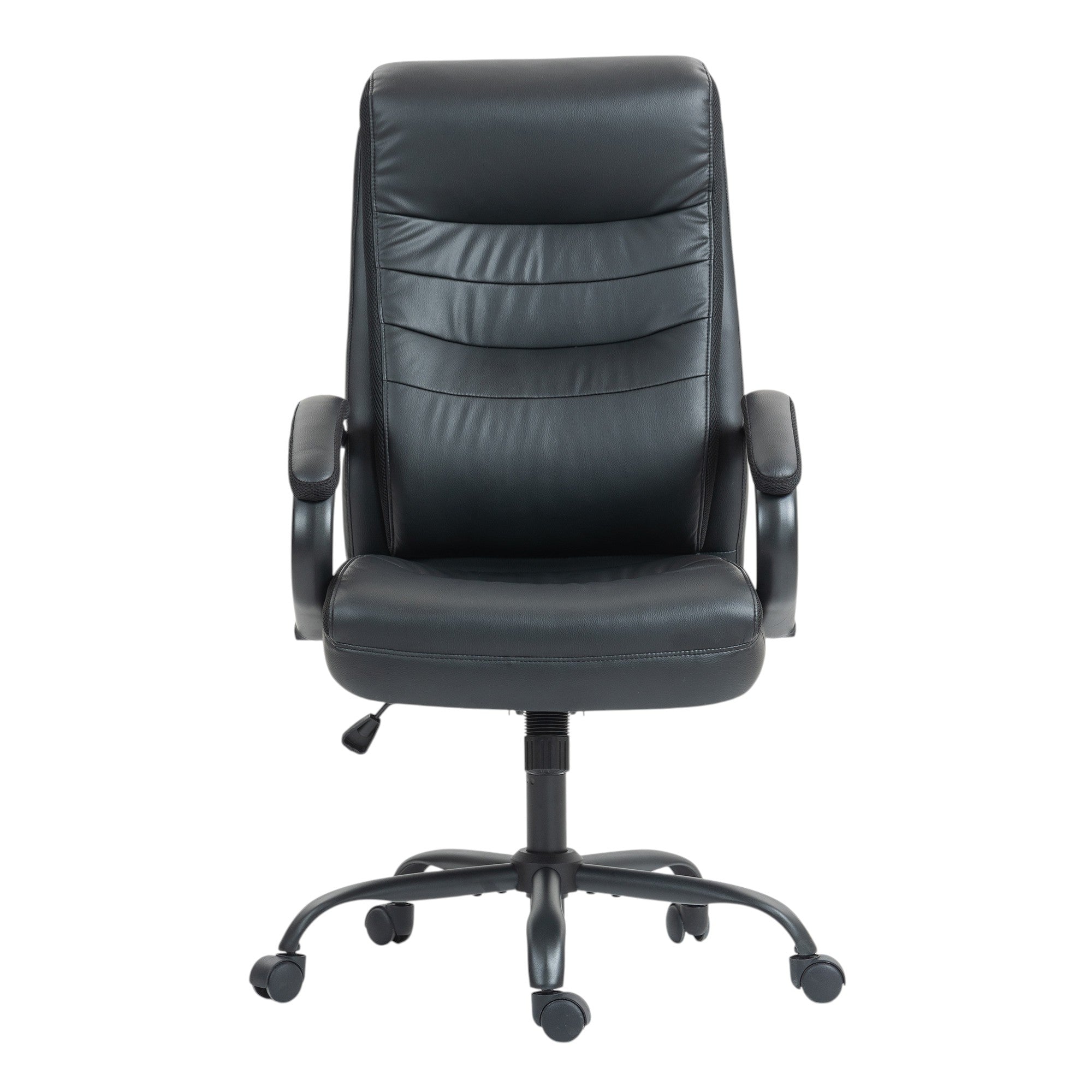 Black Adjustable Height Swivel Rolling Executive Office Chair