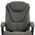 Set of Two Gray and Black Adjustable Height Swivel Rolling Executive Office Chair