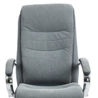 Gray and Silver Adjustable Height Swivel Rolling Executive Office Chair