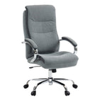 Gray and Silver Adjustable Height Swivel Rolling Executive Office Chair
