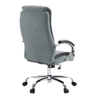 Gray and Silver Adjustable Height Swivel Rolling Executive Office Chair