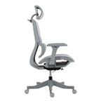 Set of Two Gray Adjustable Height Swivel Rolling Office Chairs