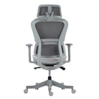 Set of Two Gray Adjustable Height Swivel Rolling Office Chairs