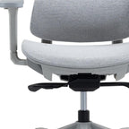 Set of Two Gray Adjustable Height Swivel Rolling Office Chairs