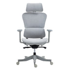 Set of Two Gray Adjustable Height Swivel Rolling Office Chairs