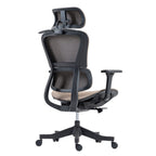 Set of Two Brown and Black Adjustable Height Swivel Rolling Office Chair