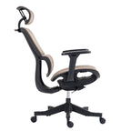 Set of Two Brown and Black Adjustable Height Swivel Rolling Office Chair