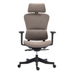 Set of Two Brown and Black Adjustable Height Swivel Rolling Office Chair