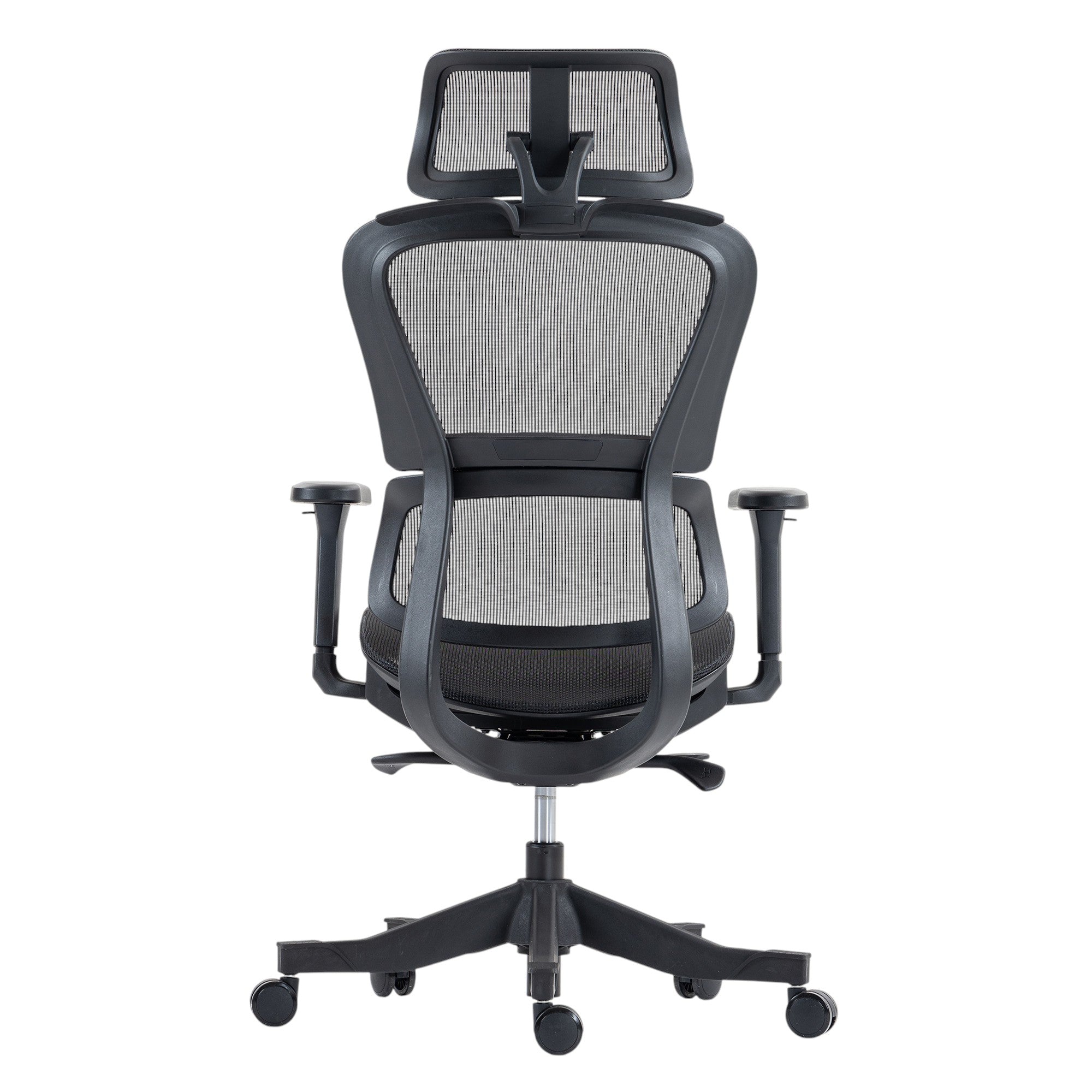 Set of Two Black Adjustable Height Swivel Rolling Office Chair