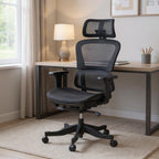 Set of Two Black Adjustable Height Swivel Rolling Office Chair