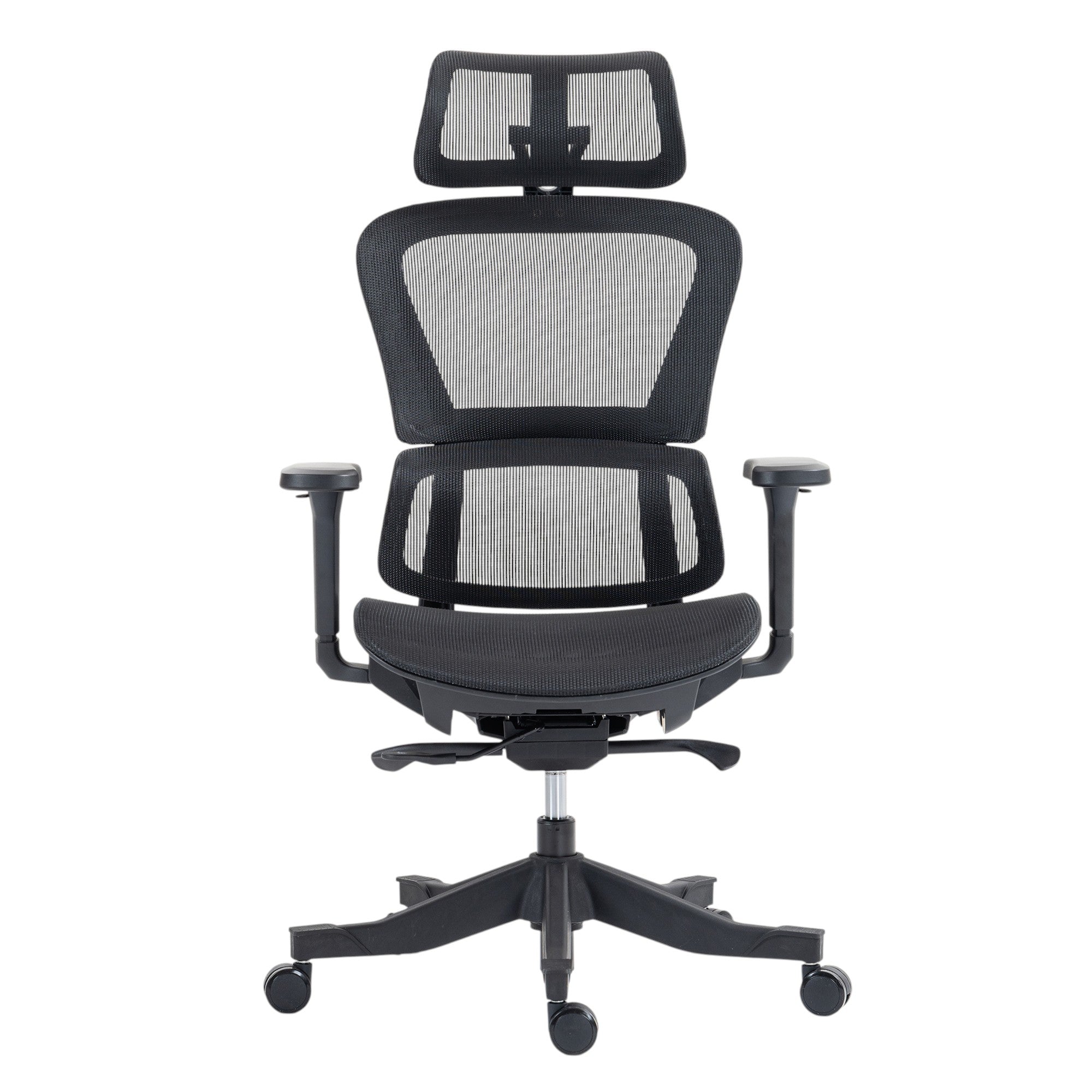 Set of Two Black Adjustable Height Swivel Rolling Office Chair