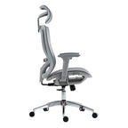 Gray and Silver Adjustable Height Swivel Rolling Office Chair