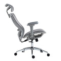 Gray and Silver Adjustable Height Swivel Rolling Office Chair