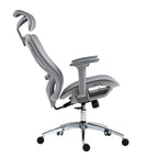 Gray and Silver Adjustable Height Swivel Rolling Office Chair