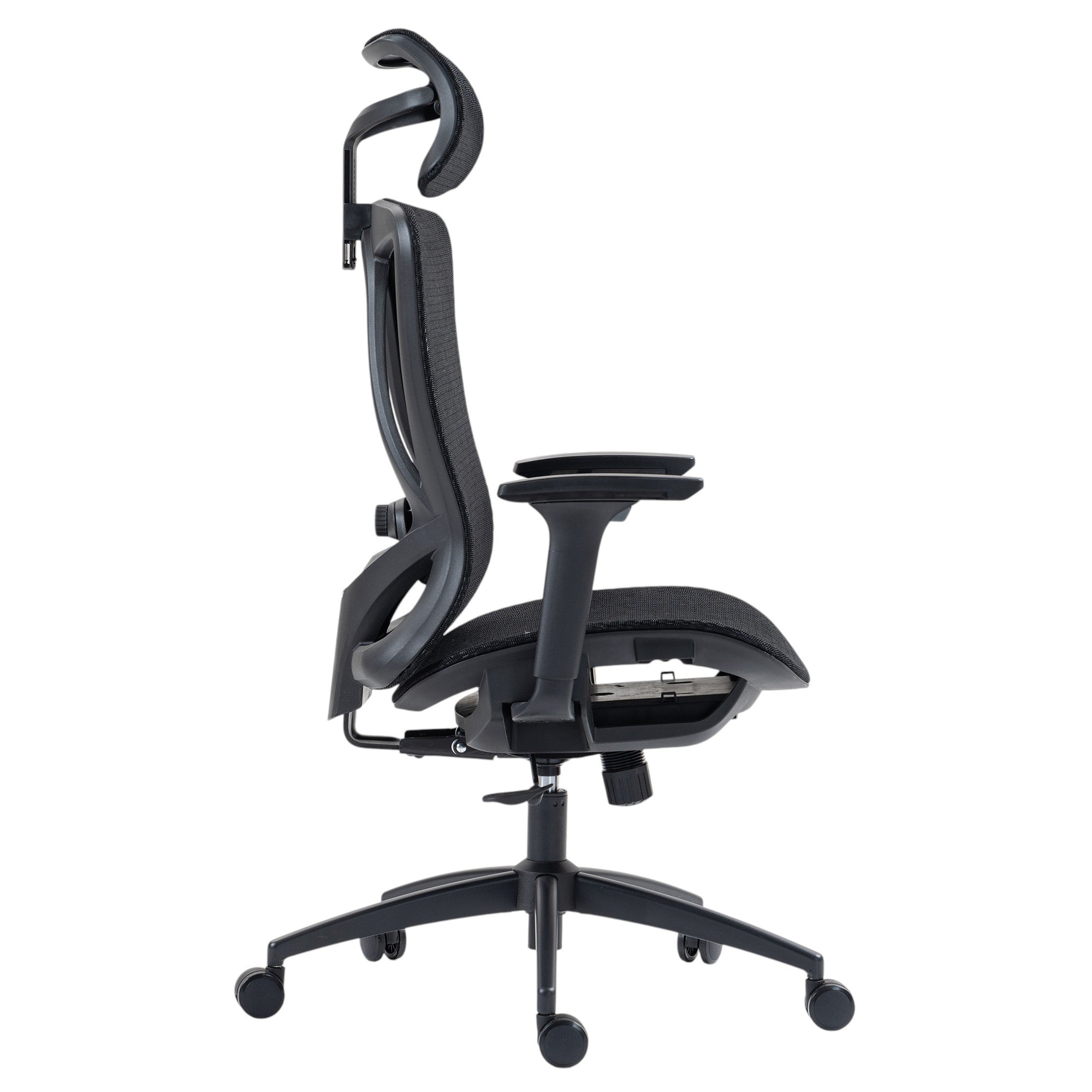 Black Adjustable Height Swivel Rolling Office Chair