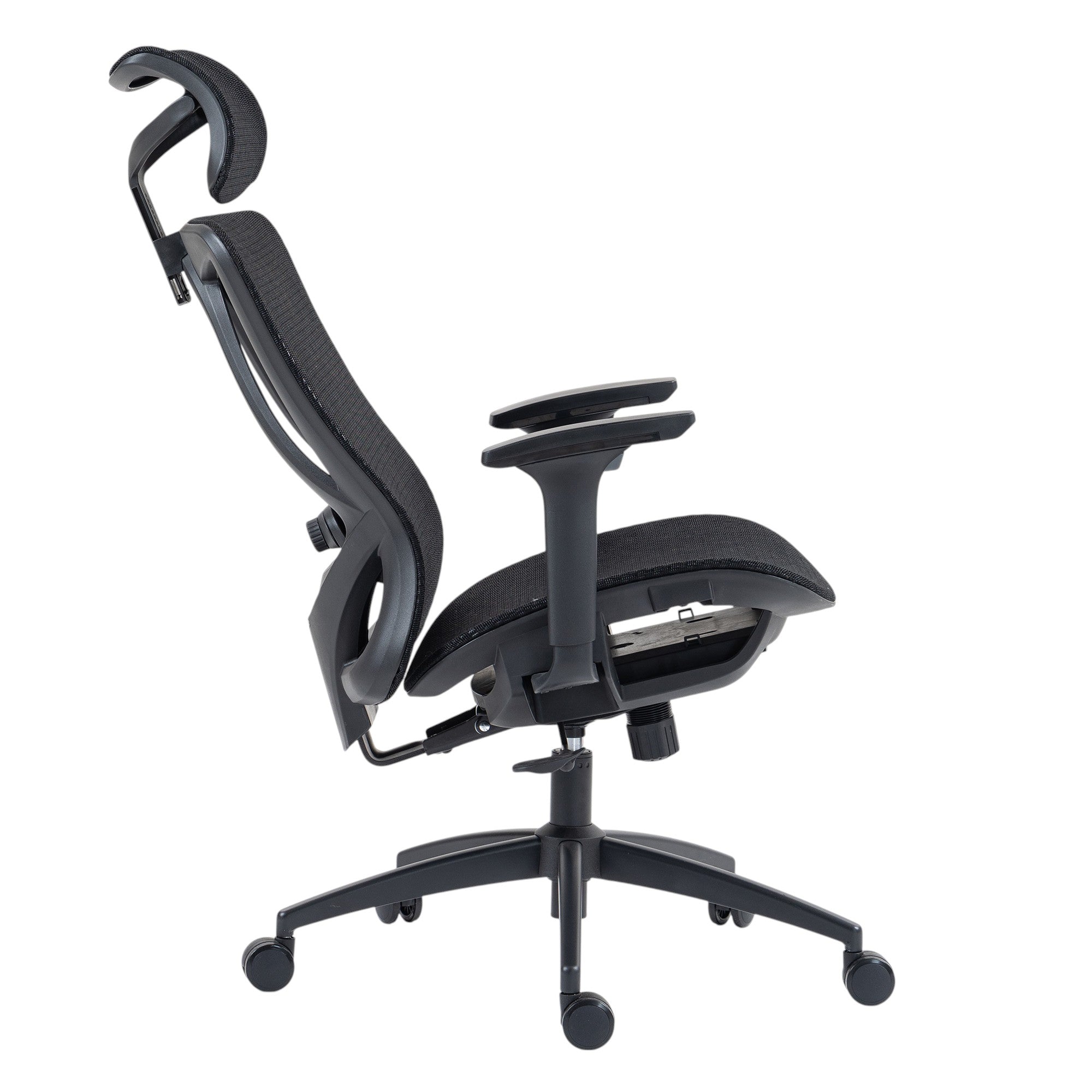Black Adjustable Height Swivel Rolling Office Chair