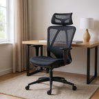 Black Adjustable Height Swivel Rolling Office Chair